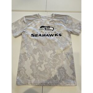 Seattle Seahawks Youth Gray Camo Short Sleeve Performance T Shirt NFL